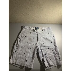 Polo Ralph Lauren Men All Over Pony Seersucker Shorts 34‎